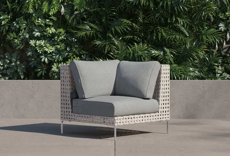 Wicker Outdoor Sectional Chair – Modular Lounge Piece by Outer