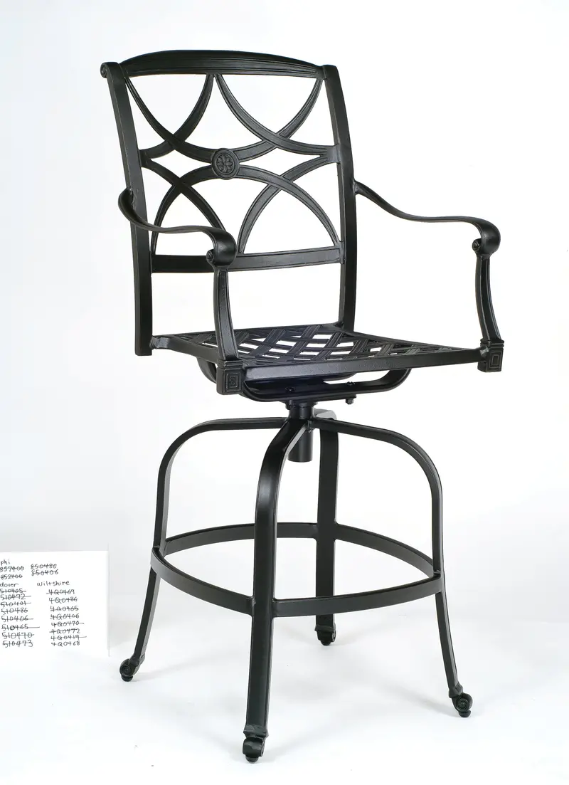 Wiltshire Swivel Bar Stool – Woodard Height-Adjustable Seating