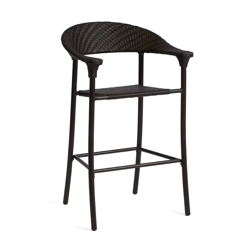 Woodard Barlow Dark Roast Stationary Bar Stool