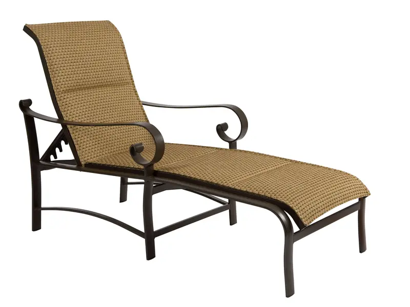 Woodard Belden Padded Sling Adjustable Chaise Lounge