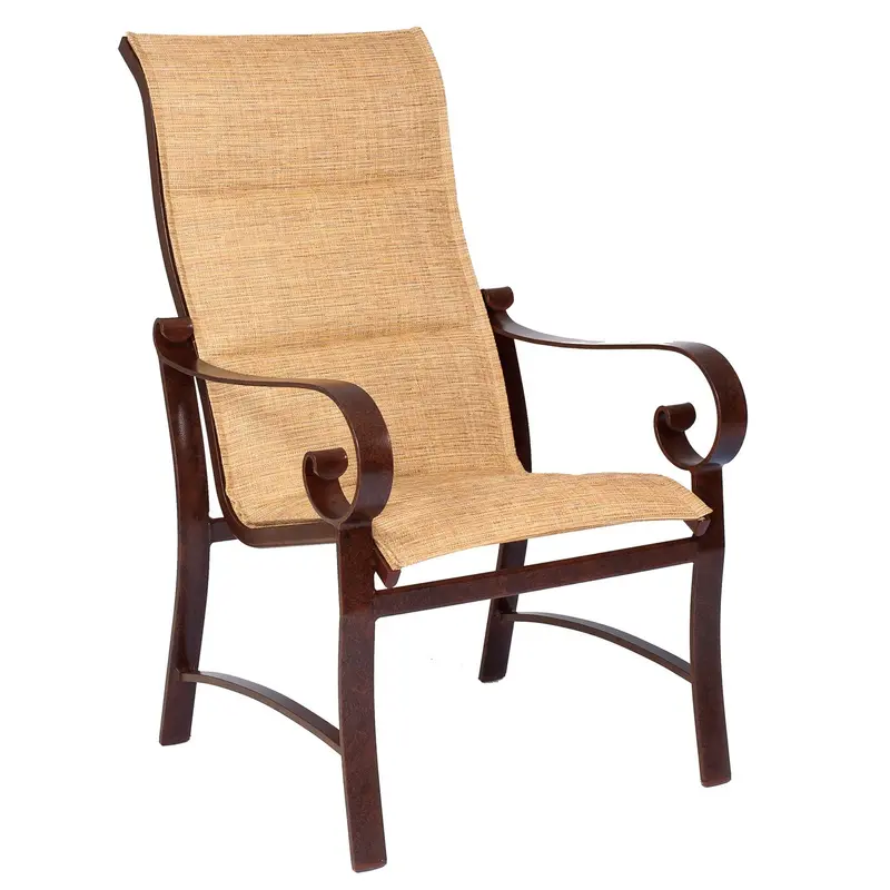 Woodard Belden Padded Sling High-Back Dining Armchair