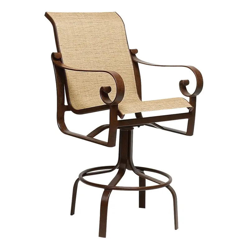 Woodard Belden Sling Swivel Bar Height Stool