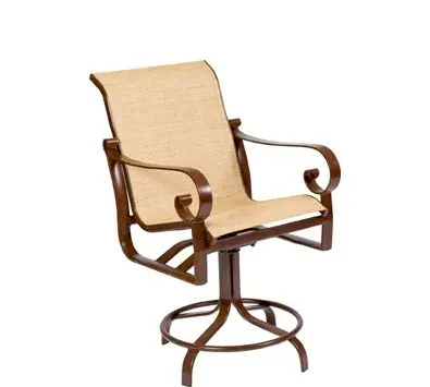 Woodard Belden Sling Swivel Counter Height Stool