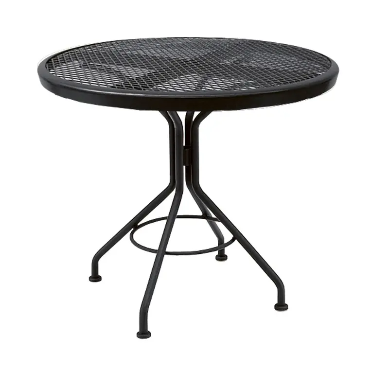 Woodard Café Series Textured Black 30″ Round Bistro Table