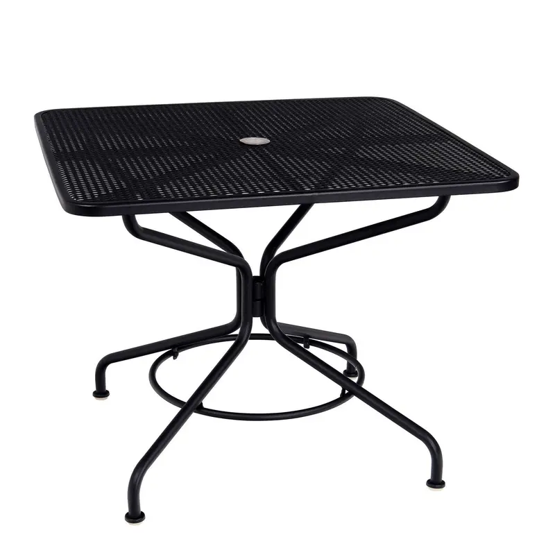 Woodard Café Series Textured Black 36″ Square Dining or Umbrella Table