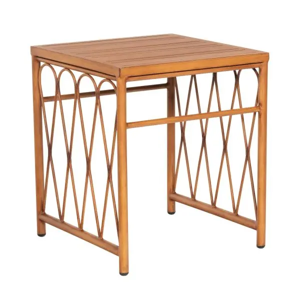 Woodard Cane Slatted-Top End Table – Stylish Side Companion