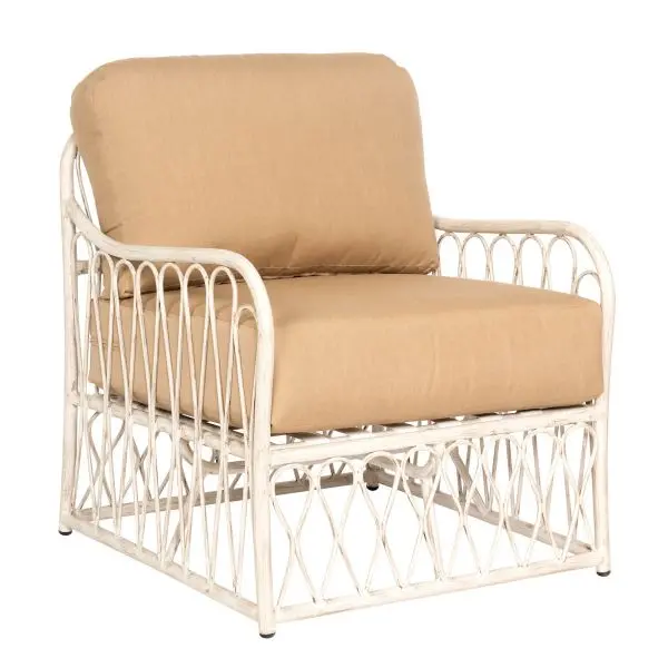 Woodard Cane-Style Outdoor Lounge Chair