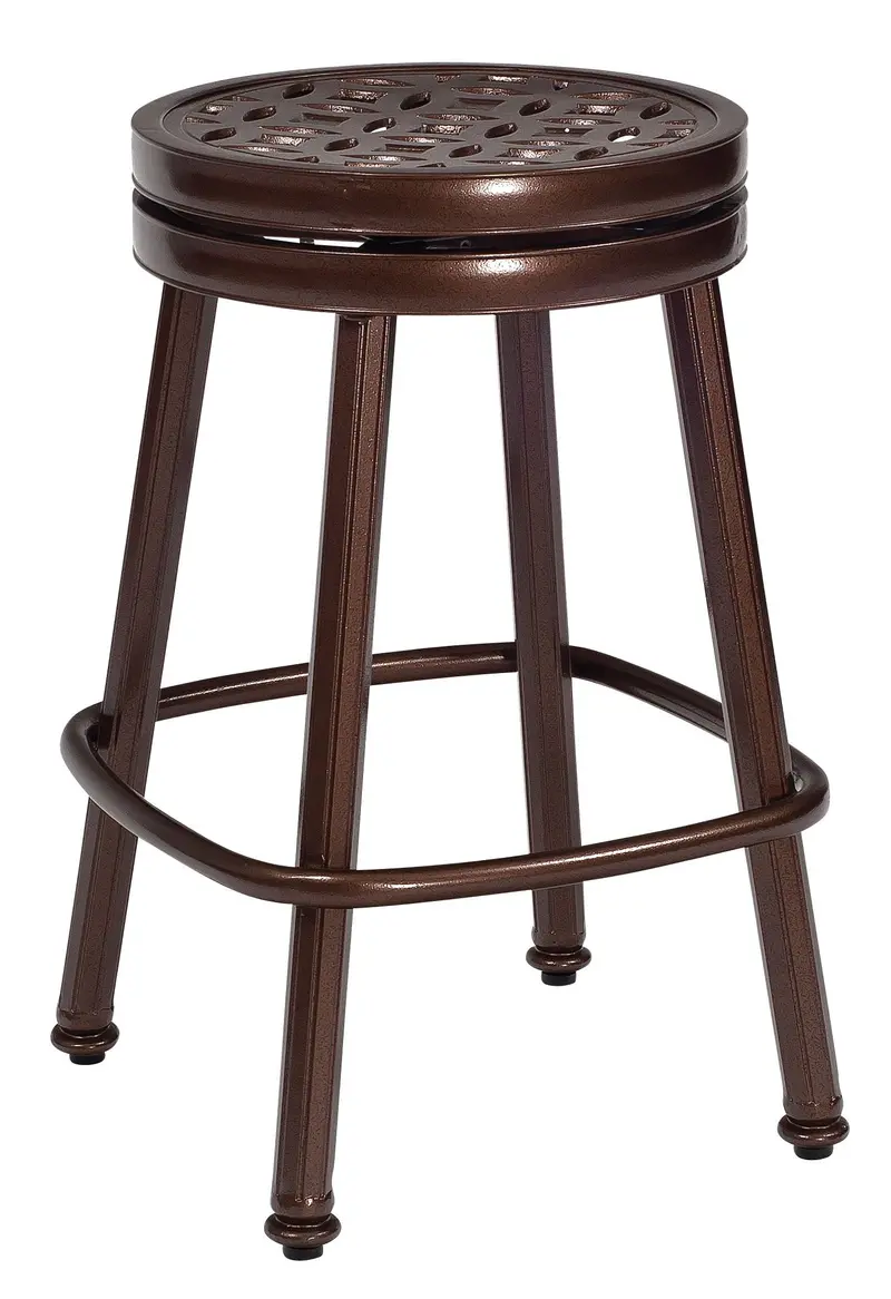 Woodard Casa Swivel Counter Stool – Round Design