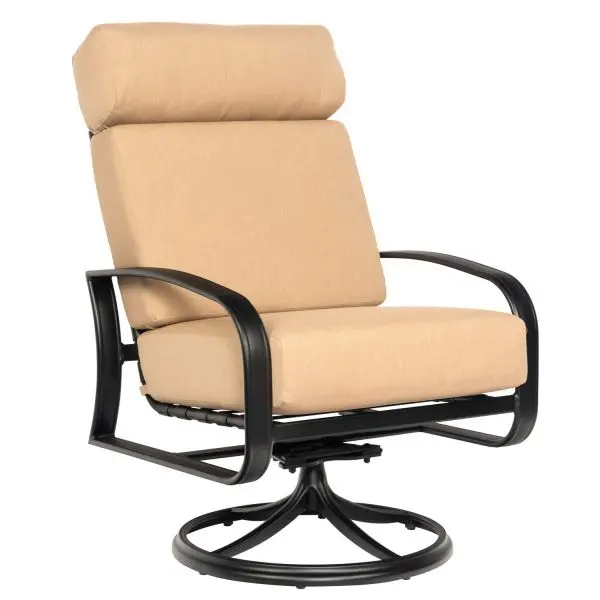 Woodard Cayman Isle Swivel Rocking Lounge Chair with Cushions