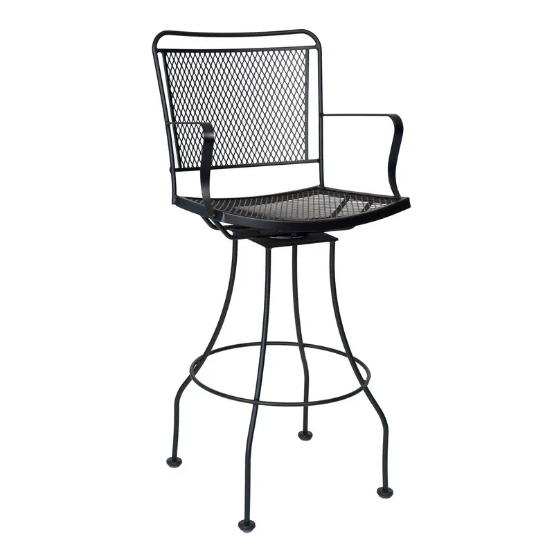 Woodard Constantine Swivel Bar Stool – Height-Adjustable Patio Seating