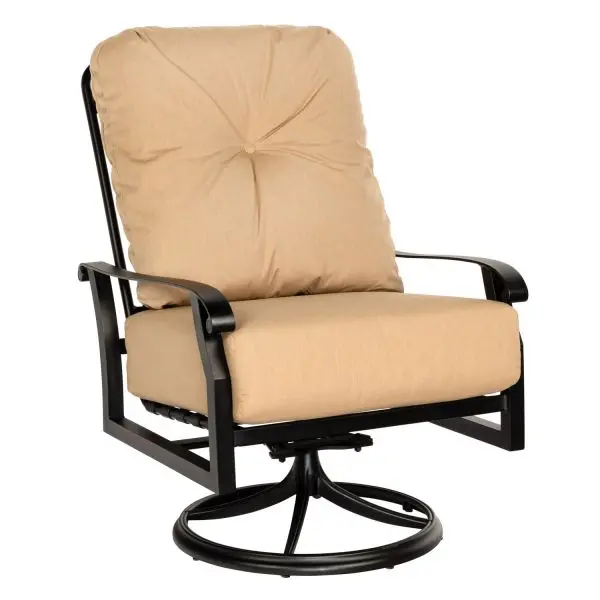 Woodard Cortland Cushioned Big & Tall Swivel Rocker Lounge Chair
