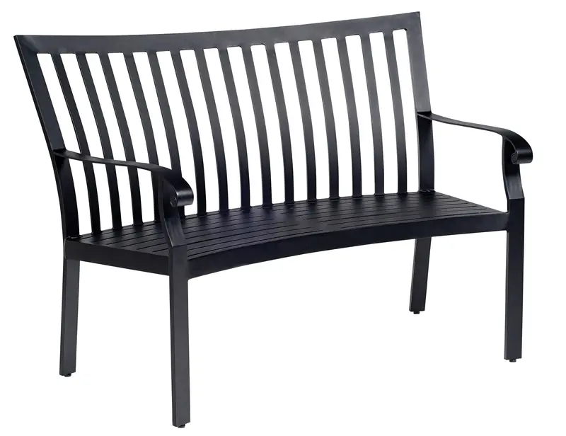 Woodard Cortland Cushioned Crescent Bench