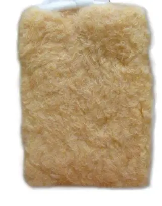 Wool Wash Mitt with Mesh Scrubbing Side