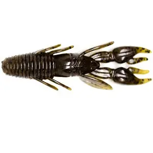 X Zone Punisher Punch Craw Soft Bait – 3.5-Inch Green Pumpkin Black Flake (8-Pack)