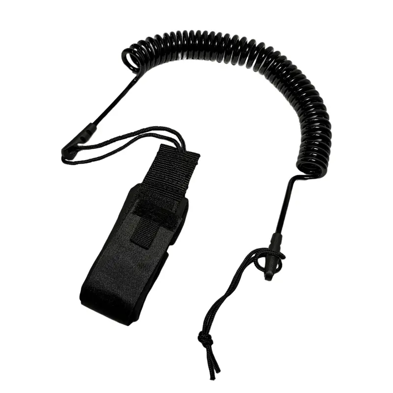 XQ Max Coiled SUP Leash — Adjustable Paddle Board Safety Tether with Quick-Release Buckle